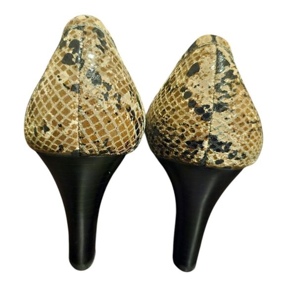 ANN TAYLOR Vienna Snake Print Pumps Multicolor Leather Pointed Toe - Size‎ 9 - Picture 4 of 8